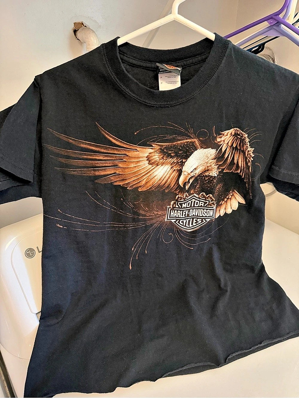 Harley-Davidson unisex size small Eagle Short Sleeve T-Shirt vintage Australia